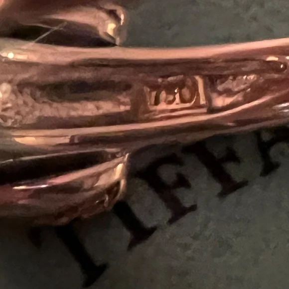 Tiffany & Co. Vintage Crossover X Ring Sterling Silver & 18K Gold Size 7.25 - Picture 8 of 9